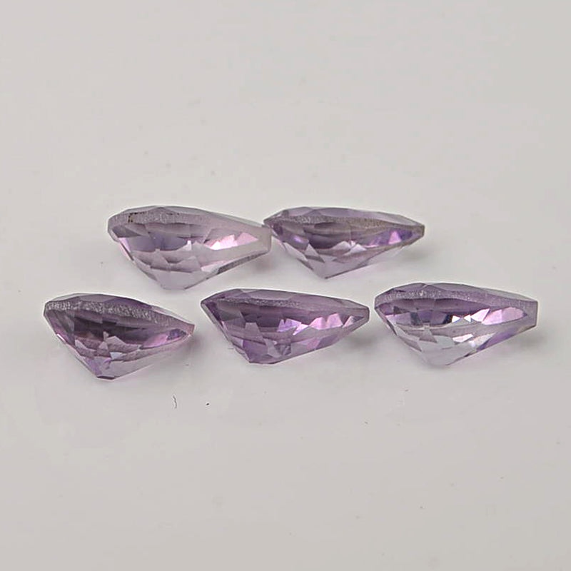 5.61 Carat Purple Color Pear Amethyst Gemstone