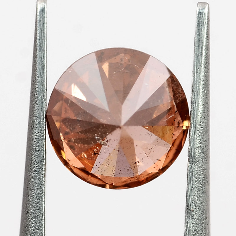 Round Fancy Vivid Orange Color Diamond 0.30 Carat - ALGT Certified