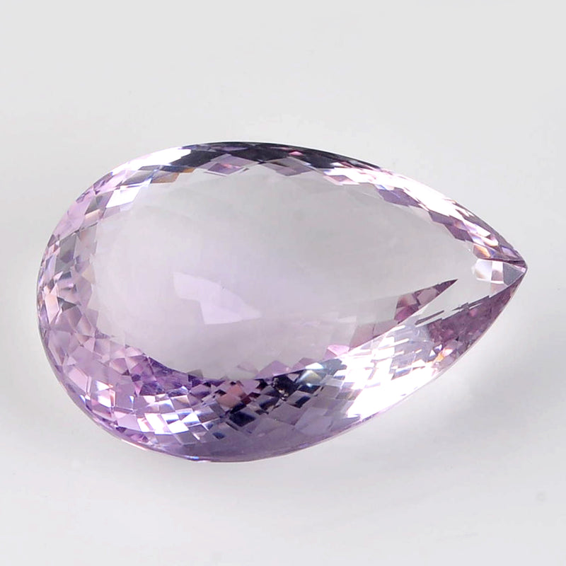 85.24 Carat Pear Light Purple Amethyst Gemstone