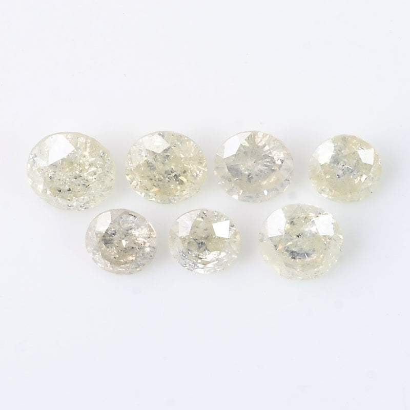 7 pcs Diamond  - 1.67 ct - ROUND - White