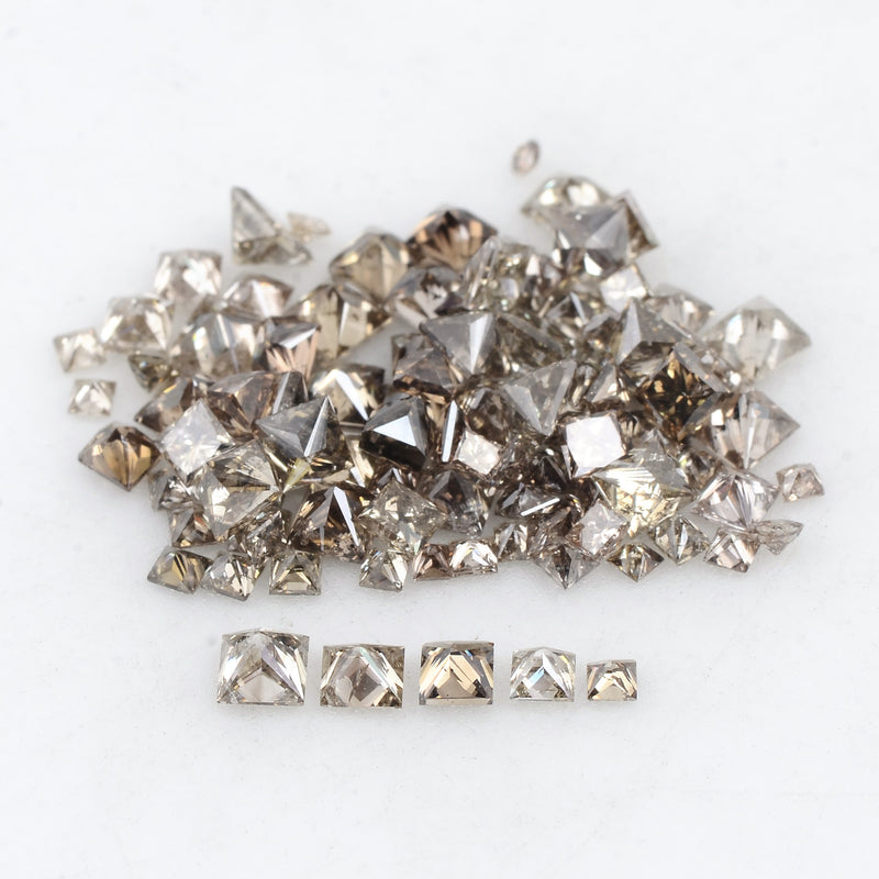 105 pcs Diamond  - 5.8 ct - Square - Brown - VS - I