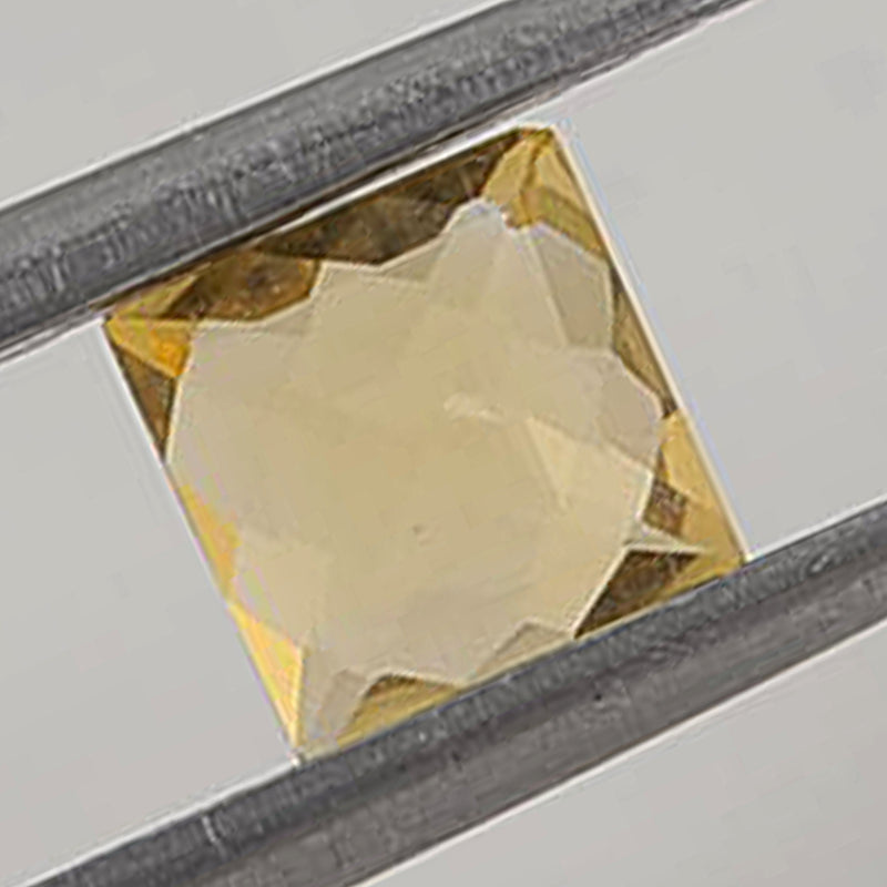 1.20 Carat Yellow Color Square Citrine Gemstone
