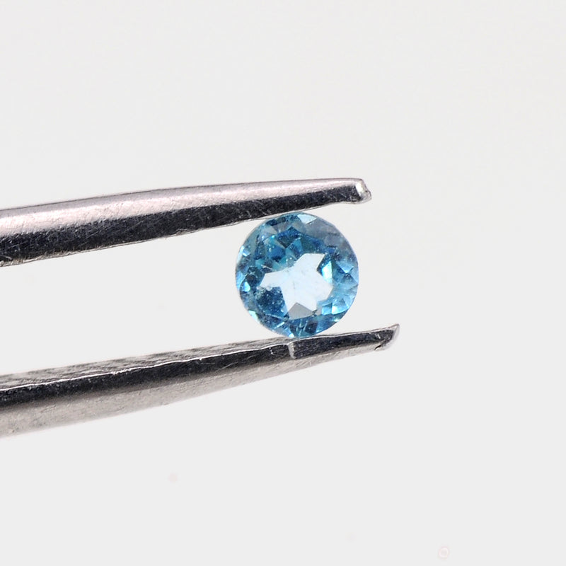 3.90 Carat Blue Color Round Apatite Gemstone