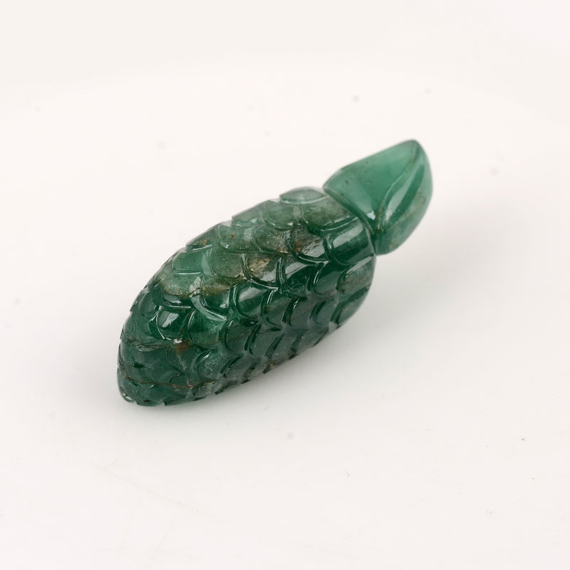 1 pcs Emerald  - 34.43 ct - Carving - Green - Transparent