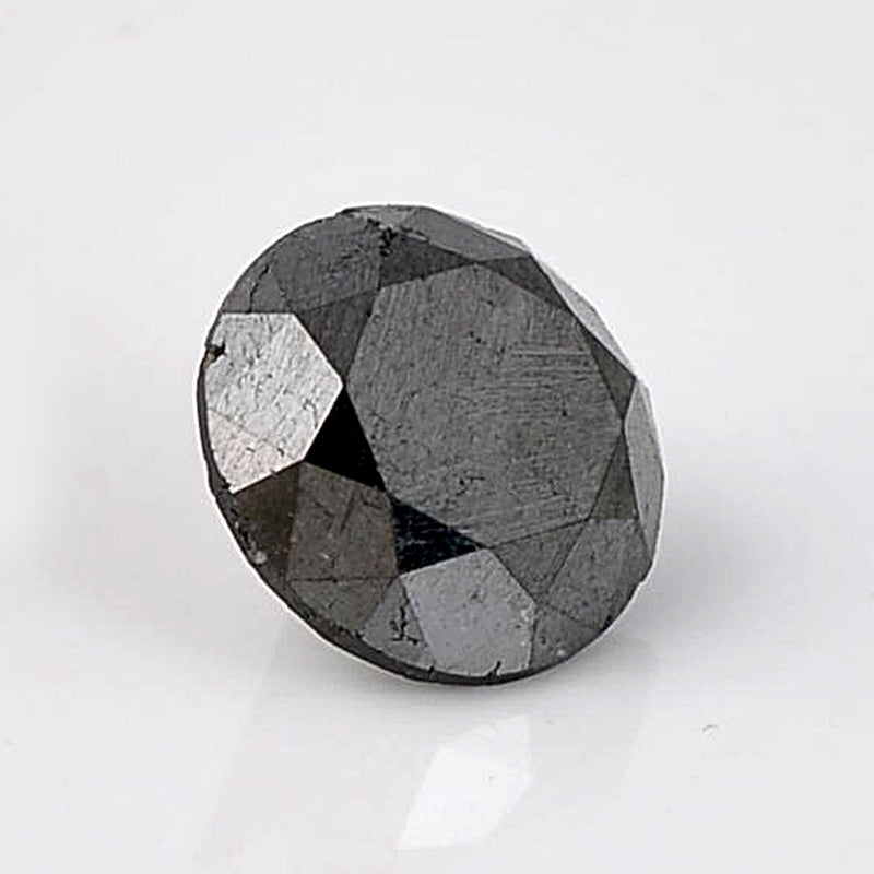 3.78 Carat Brilliant Round Black Diamond-AIG Certified
