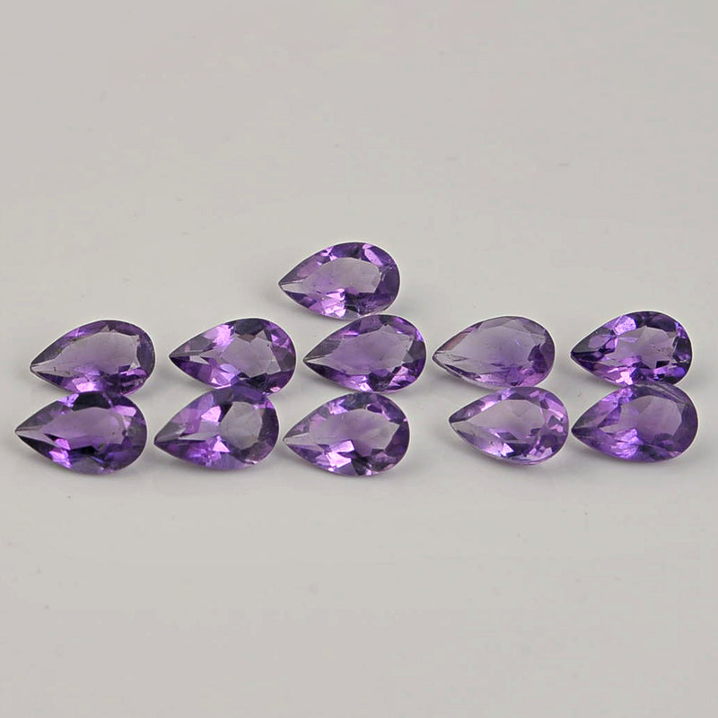 7.55 Carat Purple Color Pear Amethyst Gemstone