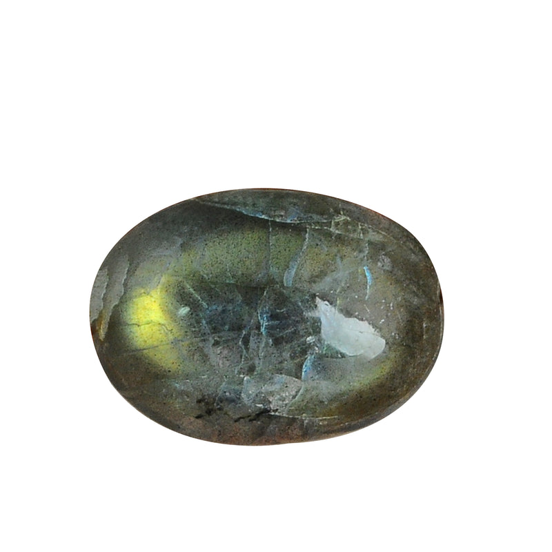 15.85 Carat Green Mix Color Oval Labradorite Gemstone