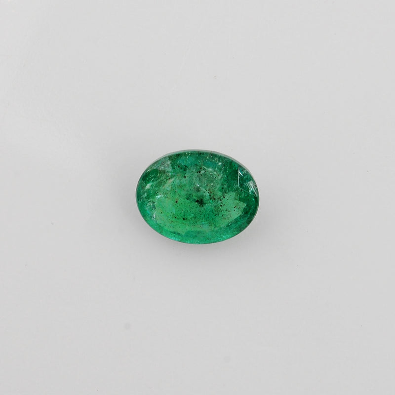 1 pcs Emerald  - 4.48 ct - Oval - Intense Green