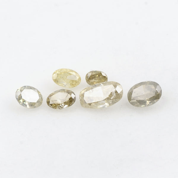6 pcs DIAMOND  - 1.17 ct - Oval - Natural Fancy Mix Yellow - SI - I