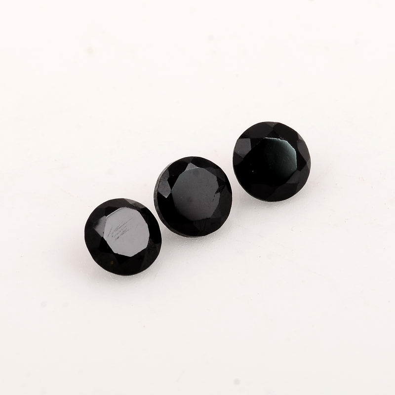 Round Black Spinel Gemstone 1.80 Carat