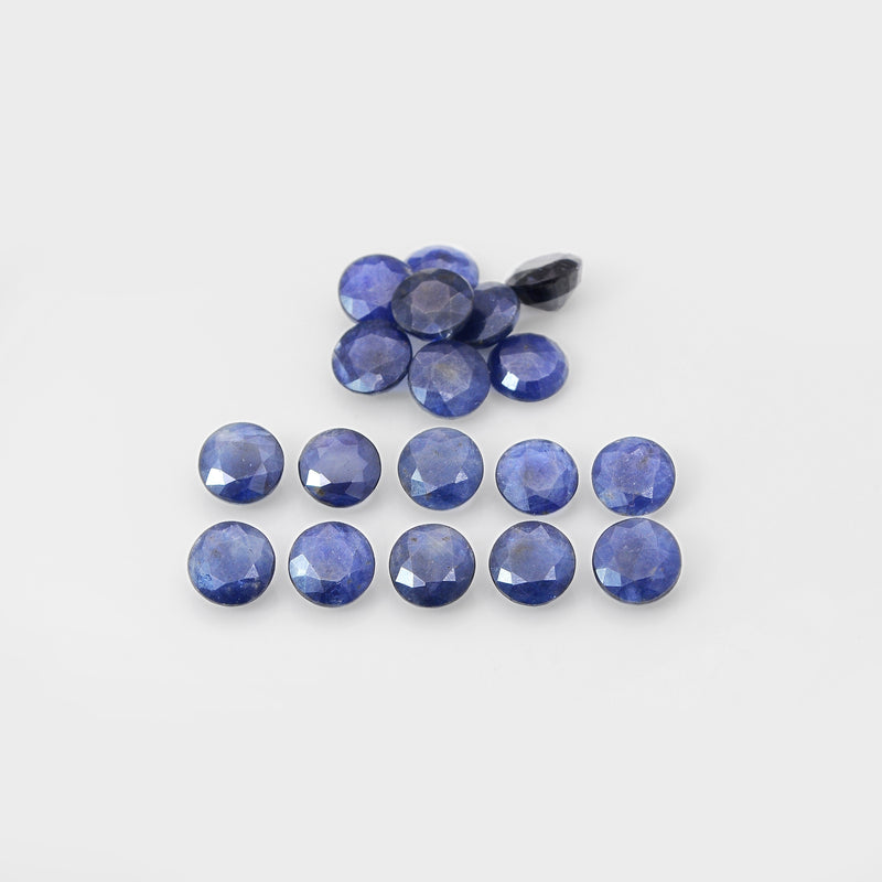 18 pcs Sapphire  - 47.9 ct - ROUND - Blue