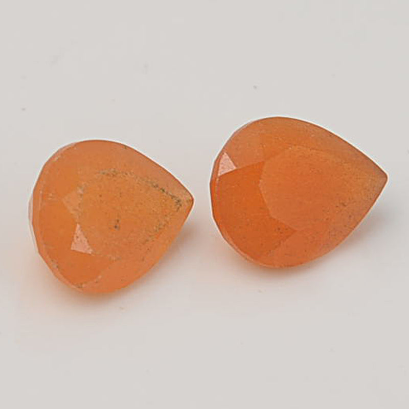6.06 Carat Orange Color Pear Agate Gemstone