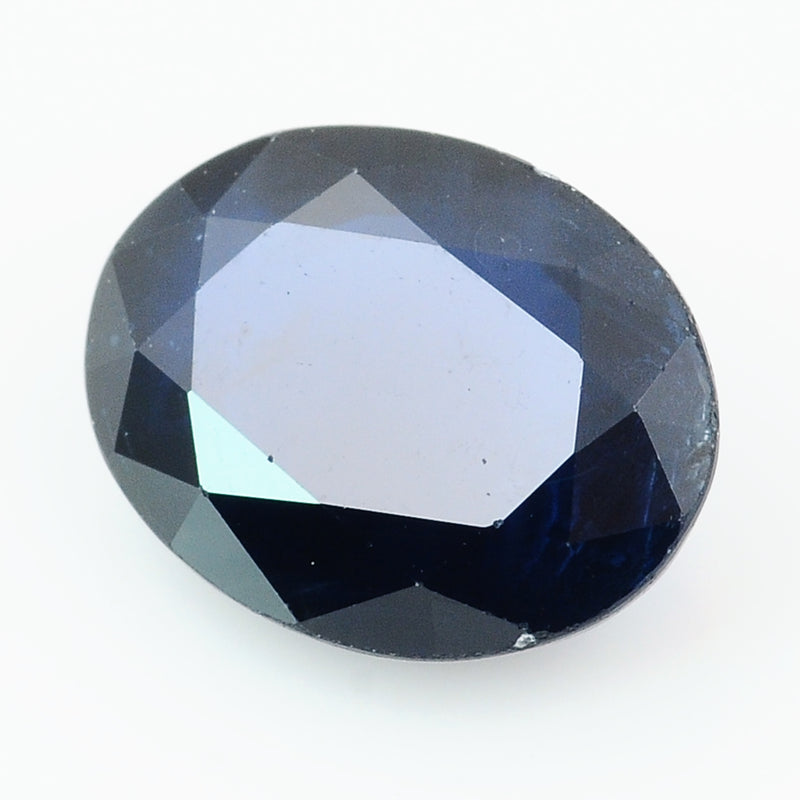 1 pcs Sapphire  - 2.28 ct - Oval - Dark Blue