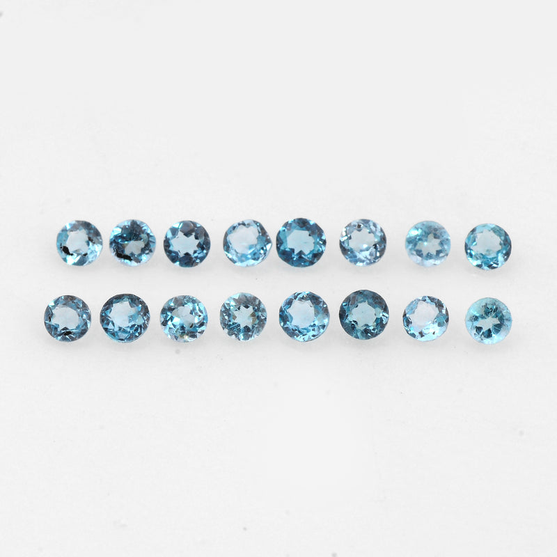 0.80 Carat Blue Color Round Apatite Gemstone