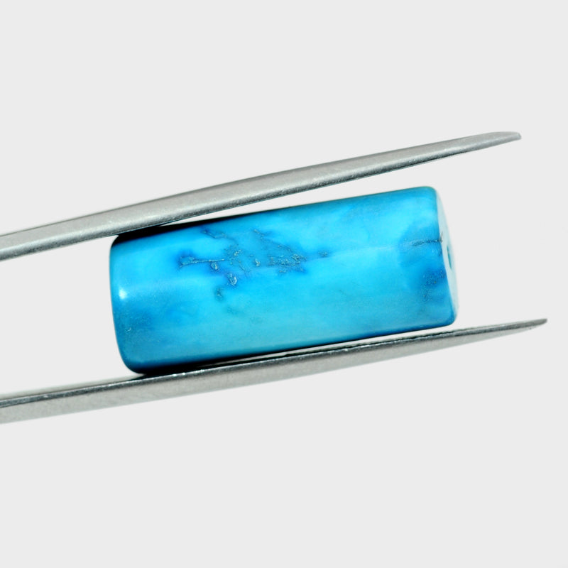 Tube Blue Color Turquoise Gemstone 21.95 Carat