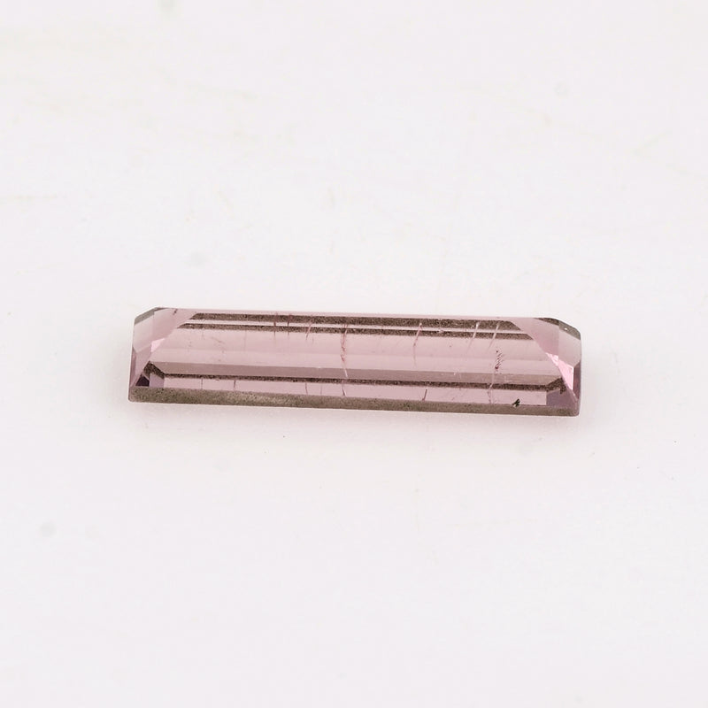 1.04 Carat Pink Color Baguette Tourmaline Gemstone