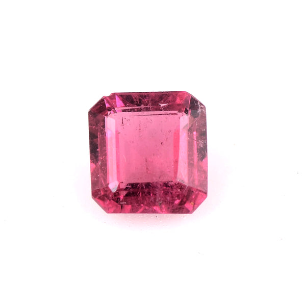1 pcs Rubellite  - 0.84 ct - Square - Reddish Purple - Transparent