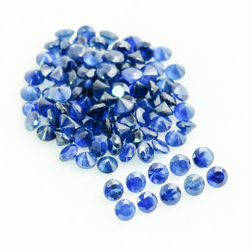 94 pcs Sapphire  - 8.54 ct - ROUND - Blue