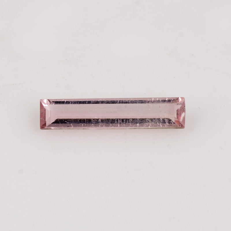 1.46 Carat Pink Color Baguette Tourmaline Gemstone