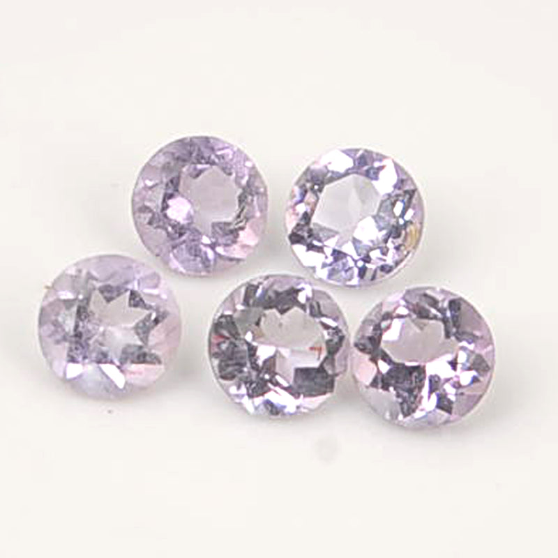 0.58 Carat Purple Color Round Amethyst Gemstone