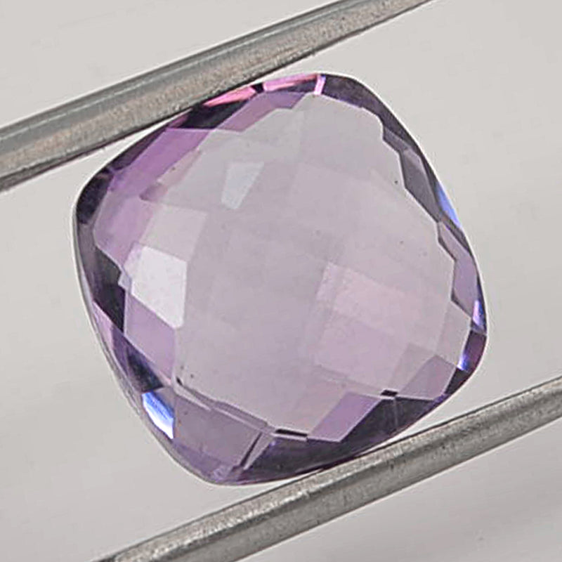 14.06 Carat Purple Color Cushion Amethyst Gemstone