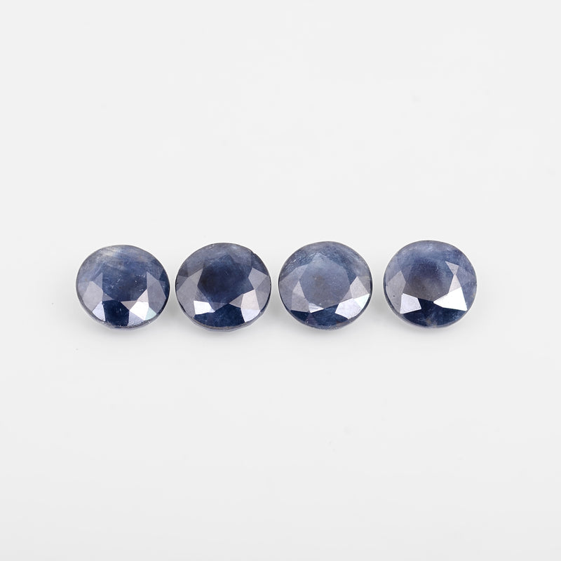 4 pcs Sapphire  - 15 ct - ROUND - Blue