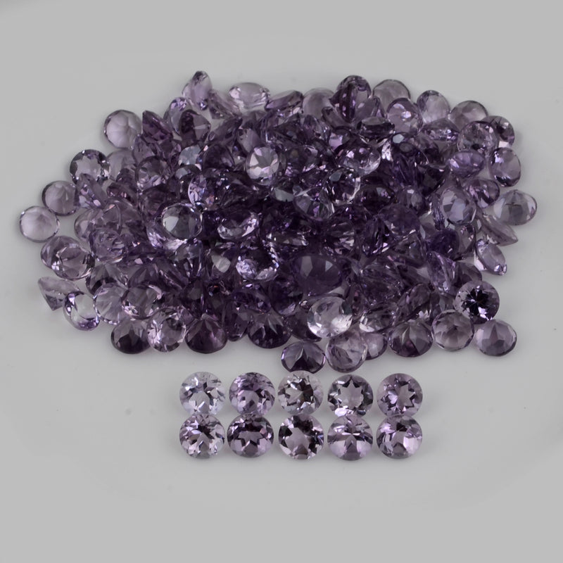 192 pcs Amethyst  - 245.11 ct - ROUND - Purple
