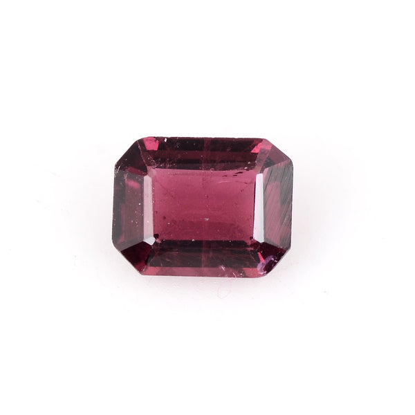 1 pcs Rubellite  - 1.58 ct - Octagon - Reddish Purple - Transparent