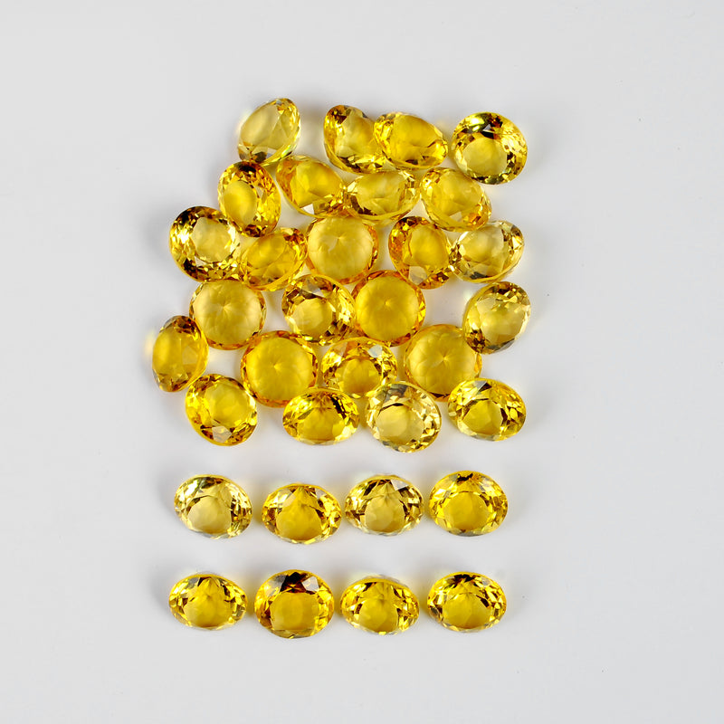 Round Yellow Color Citrine Gemstone 197.32 Carat