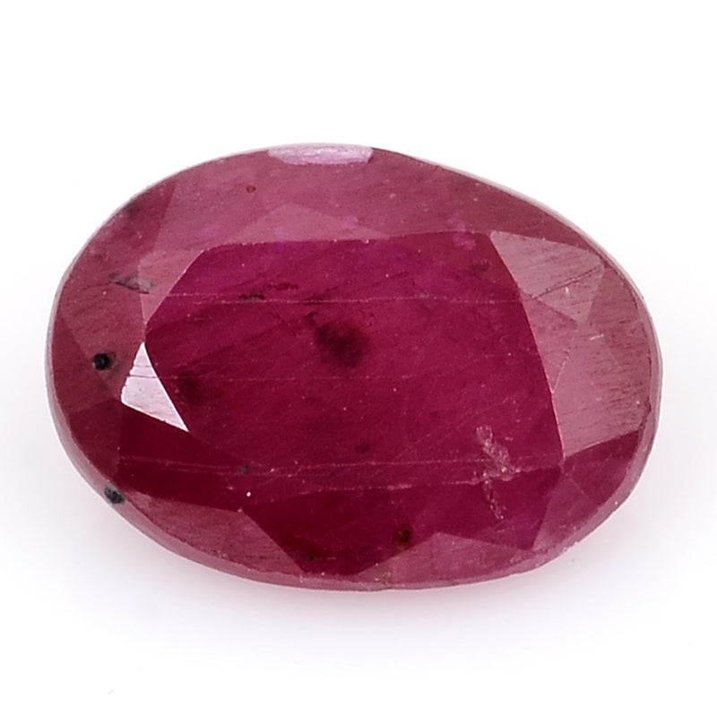 1 pcs Ruby  - 0.95 ct - Oval - Red