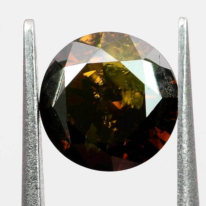 Round Fancy Orange Color Diamond 0.56 Carat - ALGT Certified