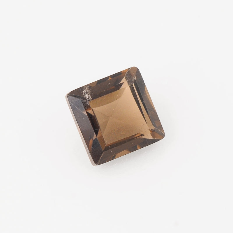Square Brown Color Smoky Quartz Gemstone 1.60 Carat