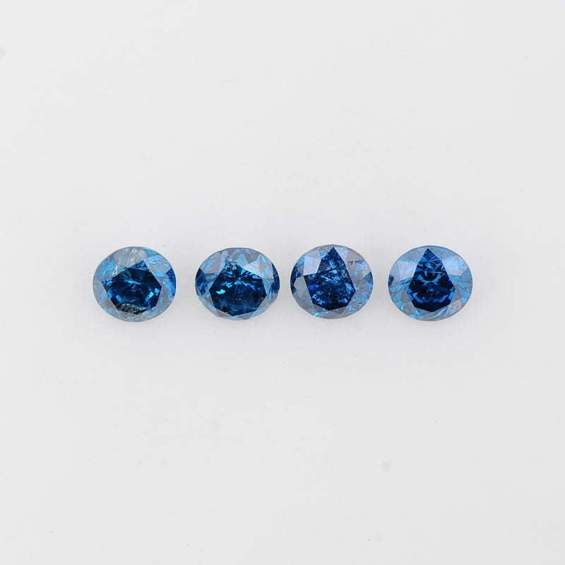 Round Fancy Intense Blue Color Diamond 1.58 Carat - AIG Certified