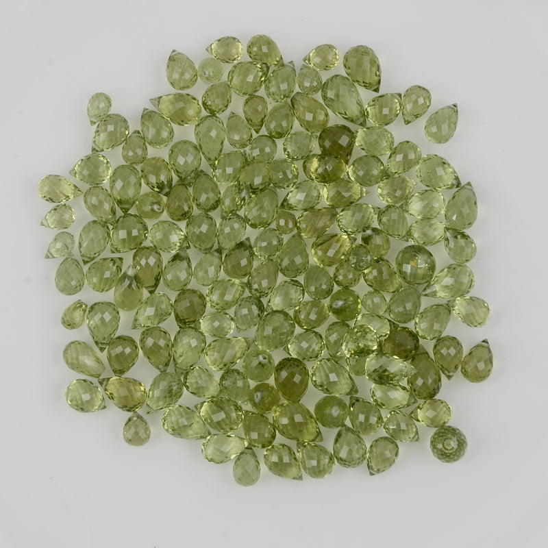 112.2 Carat Green Color Drops Peridot Gemstone