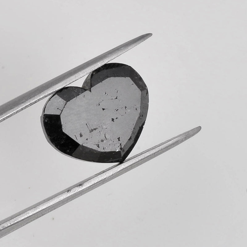 7.15 Carat Modified Heart Fancy Black Diamond-AIG Certified