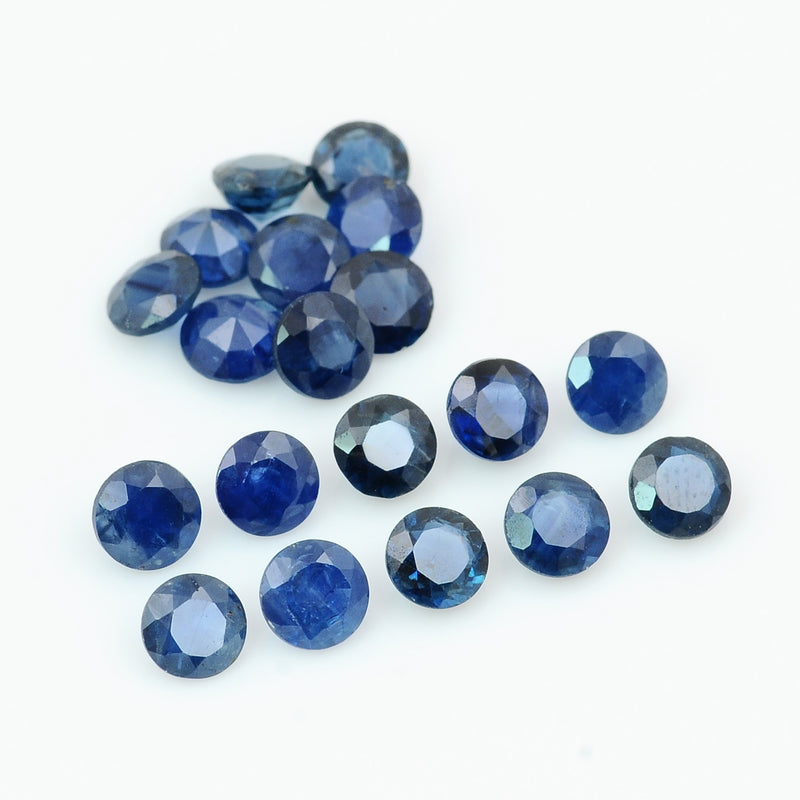 19 pcs Sapphire  - 5.83 ct - ROUND - Blue