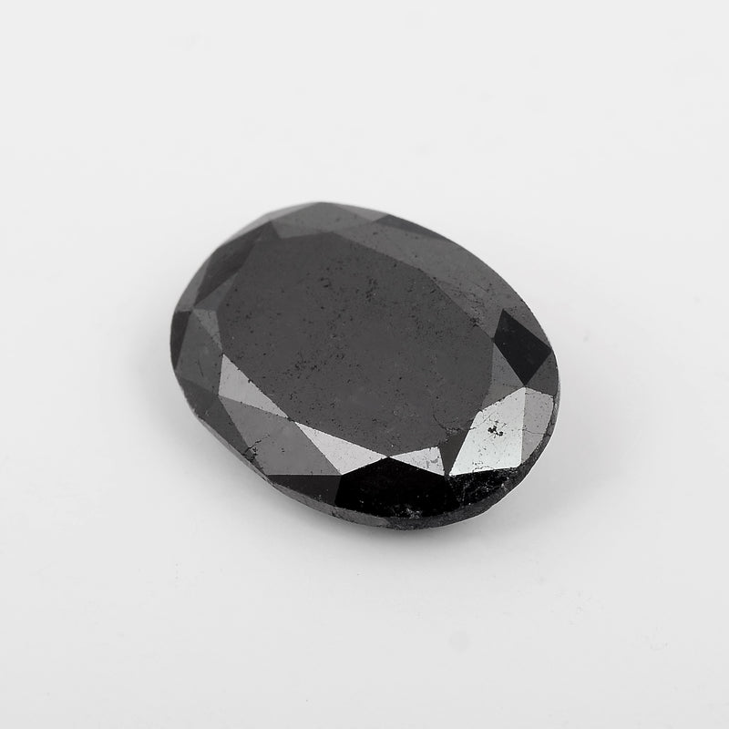 Oval Fancy Black Color Diamond 16.77 Carat - AIG Certified