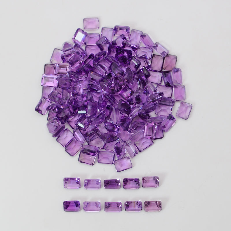 133 pcs Amethyst  - 199.63 ct - Octagon - Purple