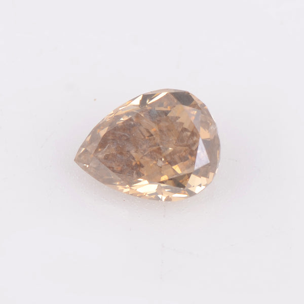 0.42 Carat Brilliant Pear Fancy Yellowish Brown VS2 Diamond-AIG Certified