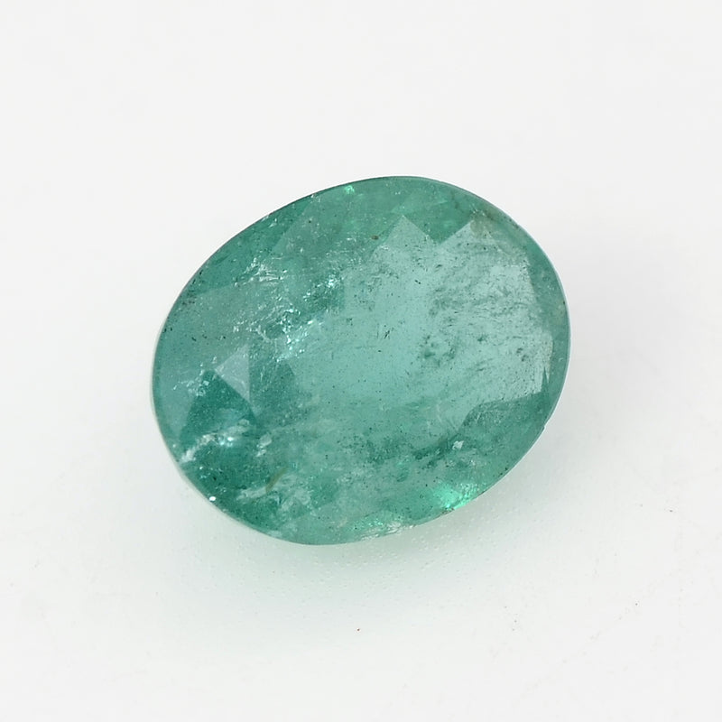 1 pcs Emerald  - 1.7 ct - Oval - Green - Transparent