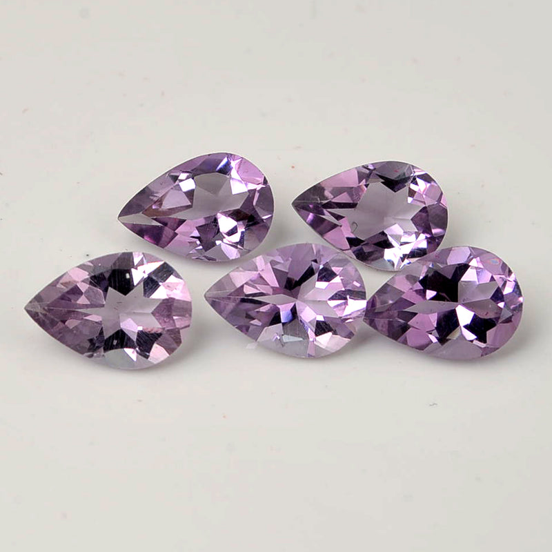 7.74 Carat Purple Color Pear Amethyst Gemstone