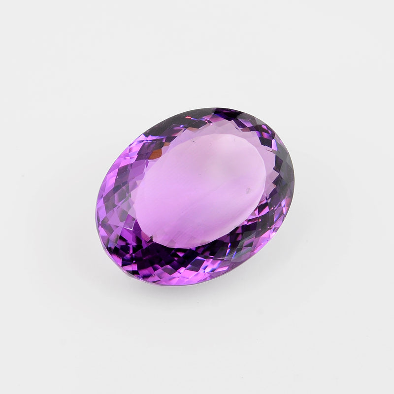 Oval Purple Color Amethyst Gemstone 44.59 Carat