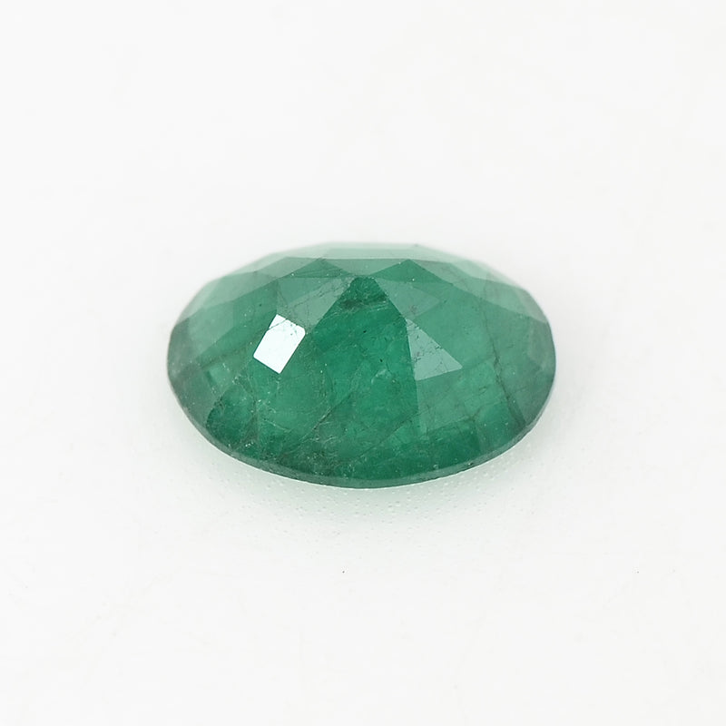 1 pcs Emerald  - 0.93 ct - Oval - Green - Transparent