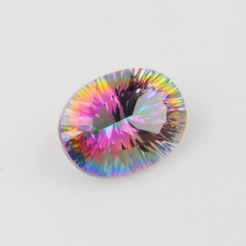 Oval Multi Color Mystic Topaz Gemstone 17.19 Carat