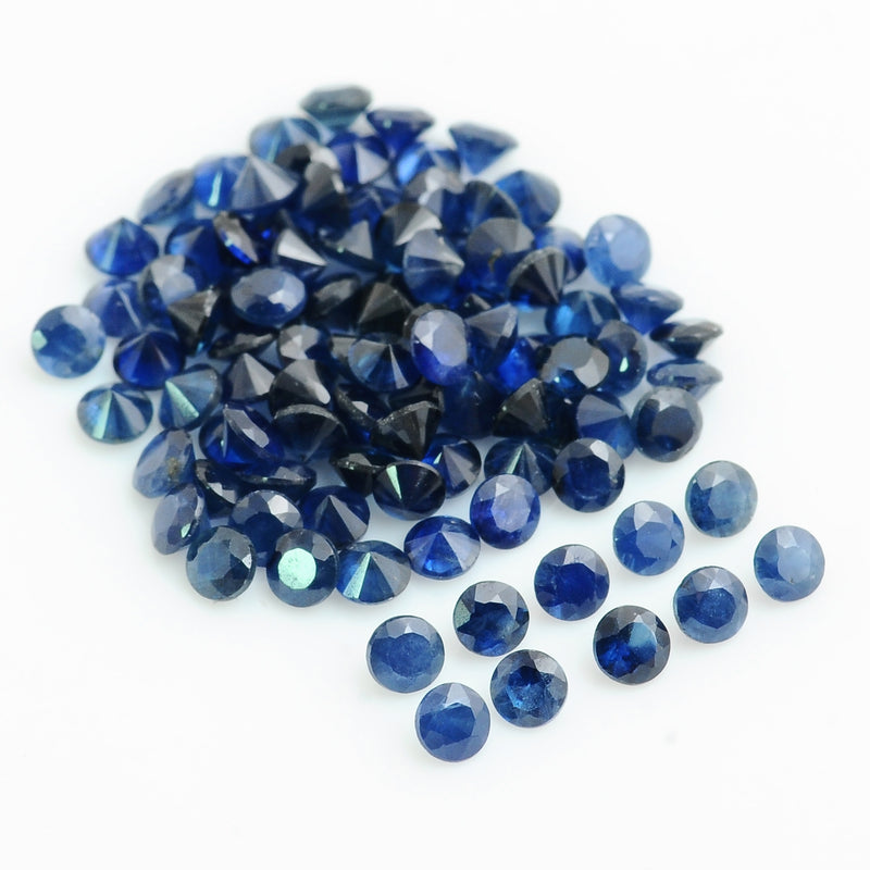 95 pcs Sapphire  - 8.35 ct - ROUND - Blue