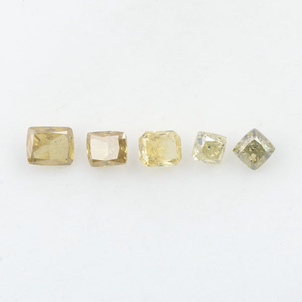 5 pcs Diamond  - 1.09 ct - Octagon - Yellow - SI - I