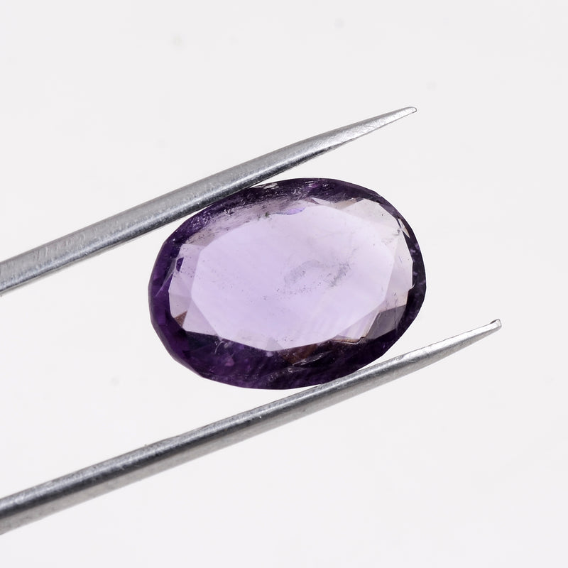 5.40 Carat Purple Color Oval Amethyst Gemstone