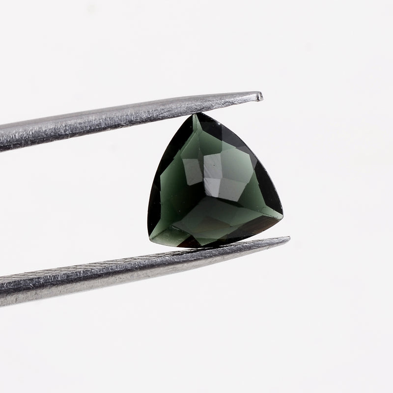0.80 Carat Green Color Trillion Tourmaline Gemstone