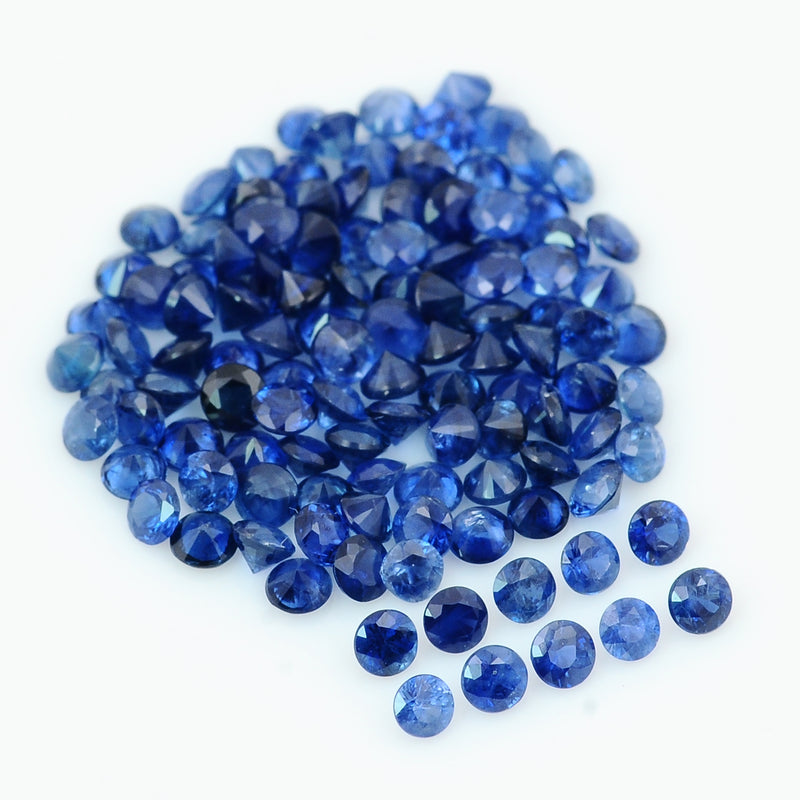 114 pcs Sapphire  - 4.91 ct - ROUND - Blue