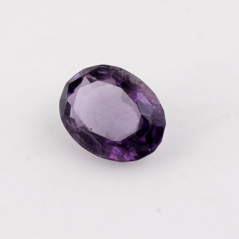 5.76 Carat Purple Color Oval Amethyst Gemstone